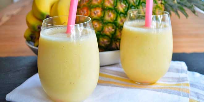 Frullato di Ananas e Banana Frullato di Ananas e Banana