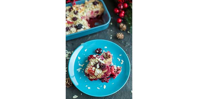 avena al forno con frutti di bosco