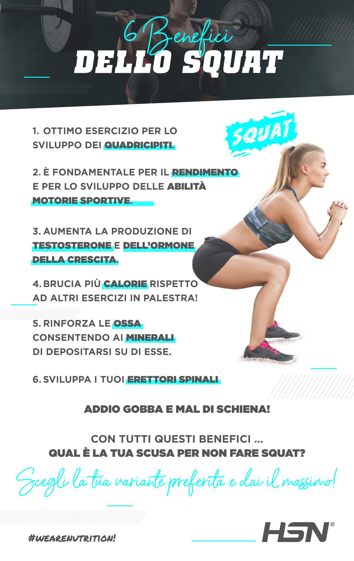 6 benefici dello squat 6 benefici dello squat