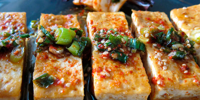 Tofu con salsa barbecue