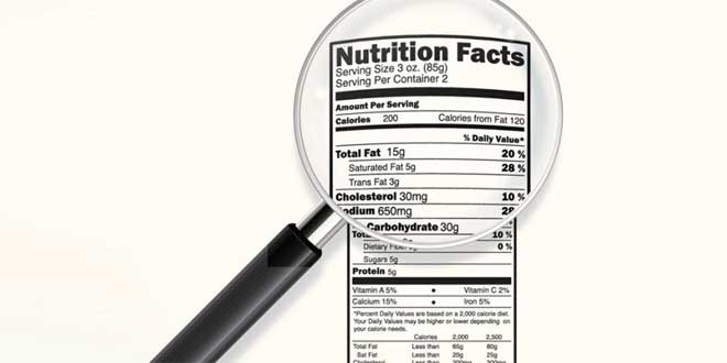 Informazioni nutrizionali delle etichette Informazioni nutrizionali delle etichette