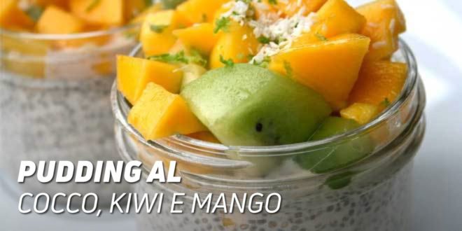 Pudding al Cocco con Kiwi e Mango