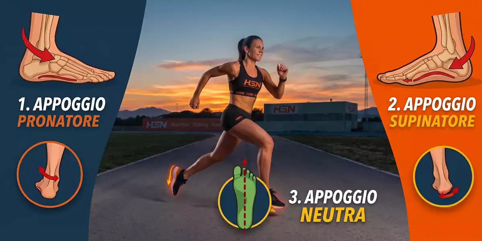 Quali sono i tipi di appoggio nella corsa?