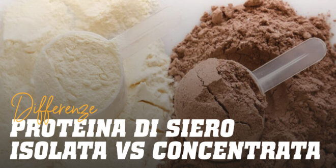 Differenze tra proteine whey isolate e concentrate Differenze tra proteine whey isolate e concentrate