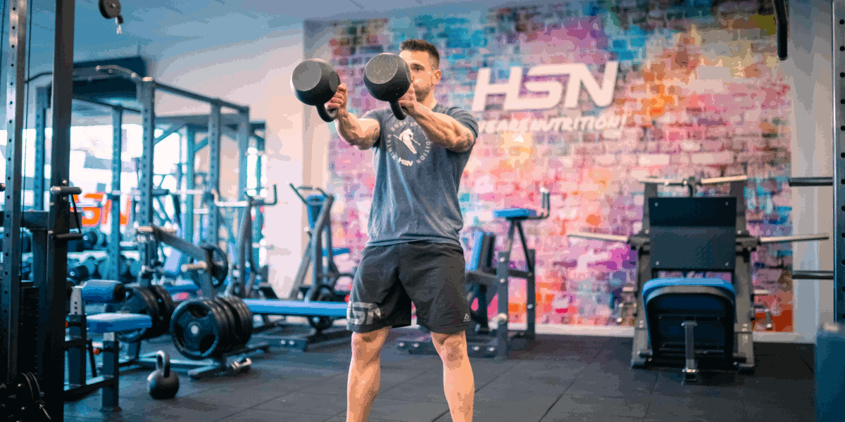 Dual Kettlebell Swing Inside