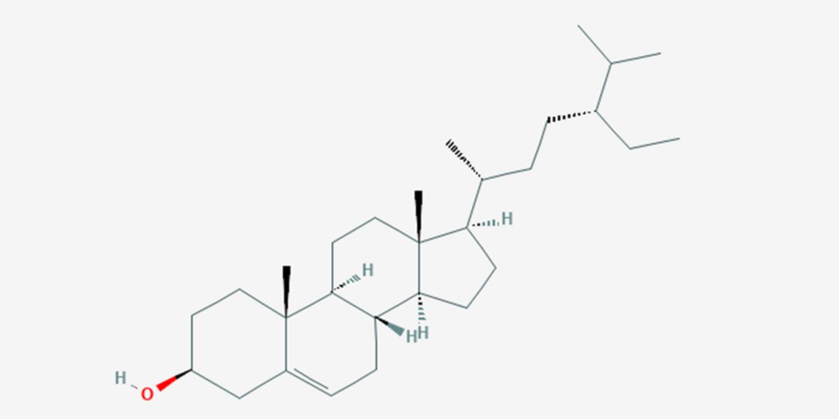 Struttura chimica del beta-sitosterolo. Struttura chimica del beta-sitosterolo.