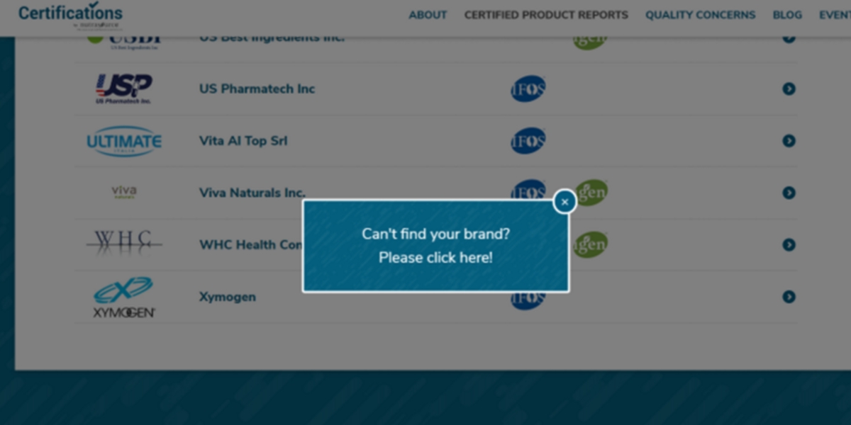 Certificati da Nutrascore Certificati da Nutrascore