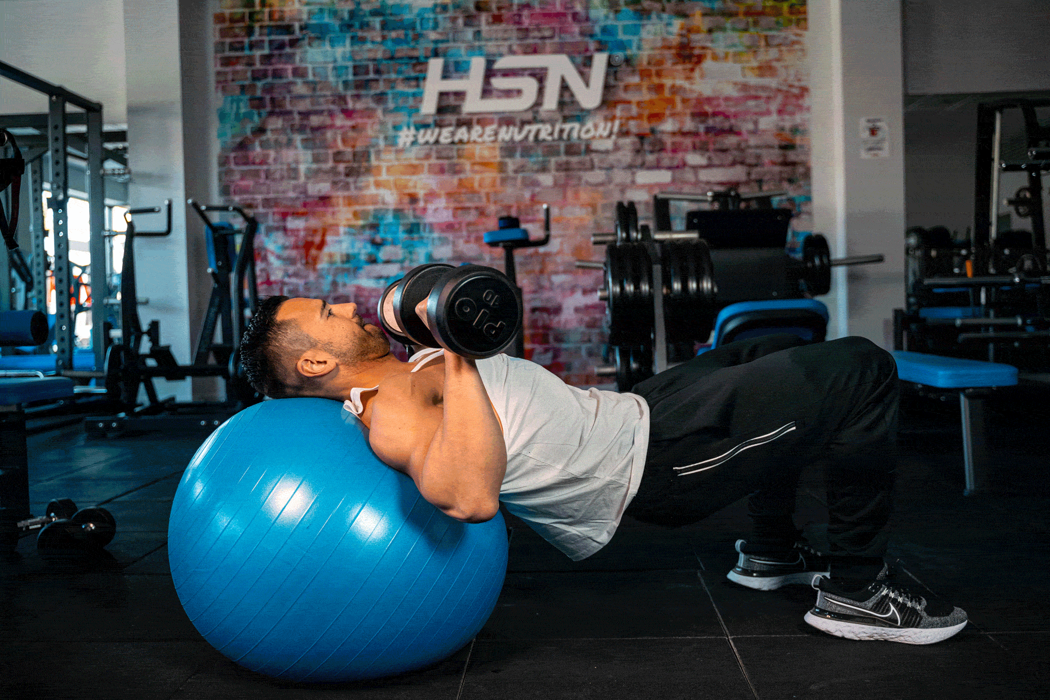 Ball Dumbbell Press Ball Dumbbell Press