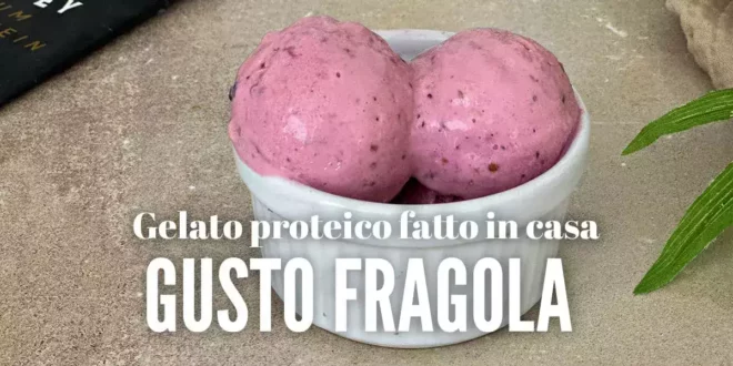 Gelato Proteico alla Fragola Fatto in Casa Gelato Proteico alla Fragola Fatto in Casa