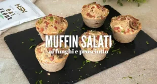 Muffin salati ai funghi e prosciutto ricchi di proteine