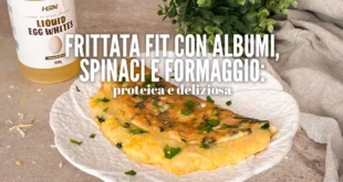 Frittata fit con albumi, spinaci e formaggio