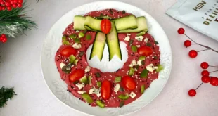 Corona di hummus per Natale