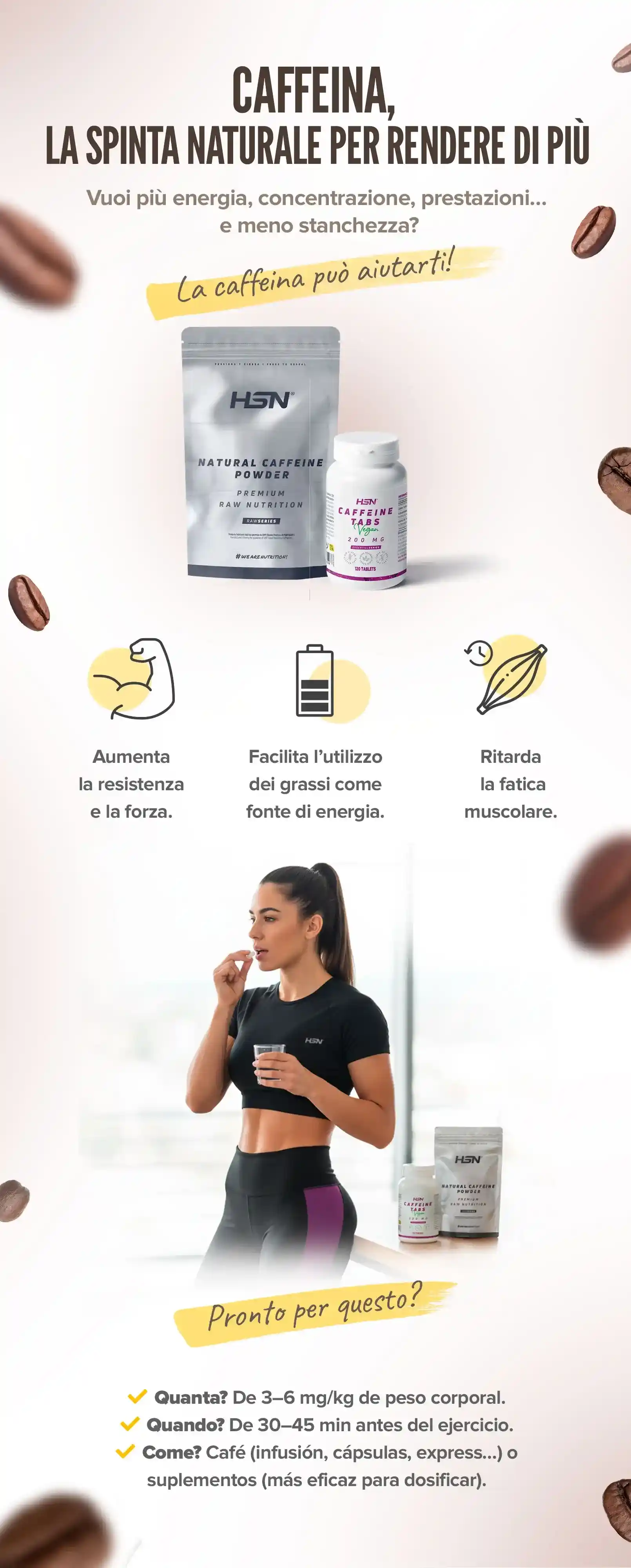 La caffeina è puro stimolo