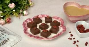 Cioccolatini al cioccolato fondente e bacche di goji per San Valentino
