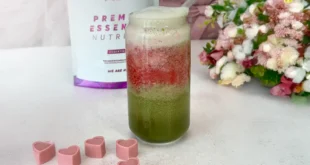 Matcha Latte con Lampone e Collagene per San Valentino