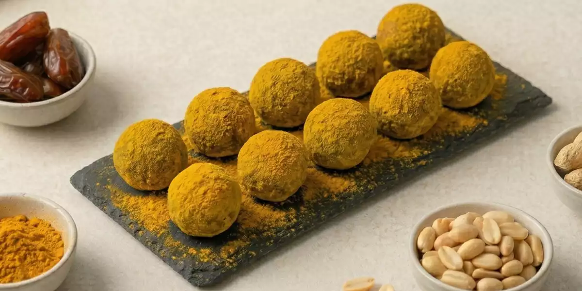 Energy balls alla curcuma e arachidi