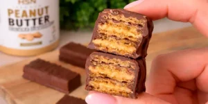 Barrette senza zucchero ripiene di crema di arachidi