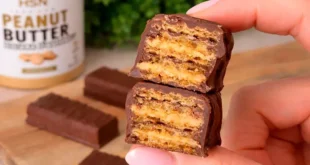 Barrette senza zucchero ripiene di crema di arachidi