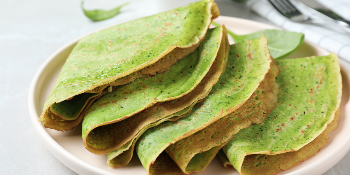 Pancake per la colazione senza glutine con farina di piselli