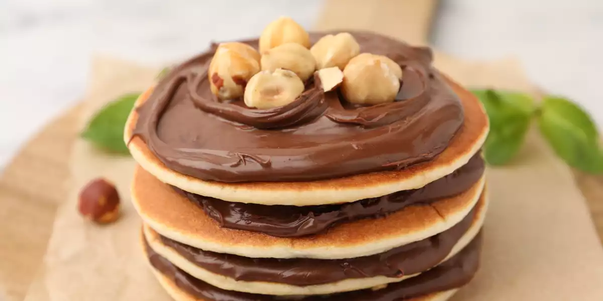 Pancake con cuore fondente Pancake con cuore fondente