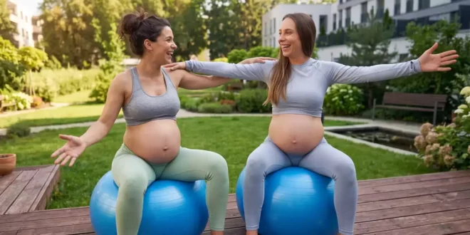 Esercizi con palla da Pilates per donne in gravidanza Esercizi con palla da Pilates per donne in gravidanza