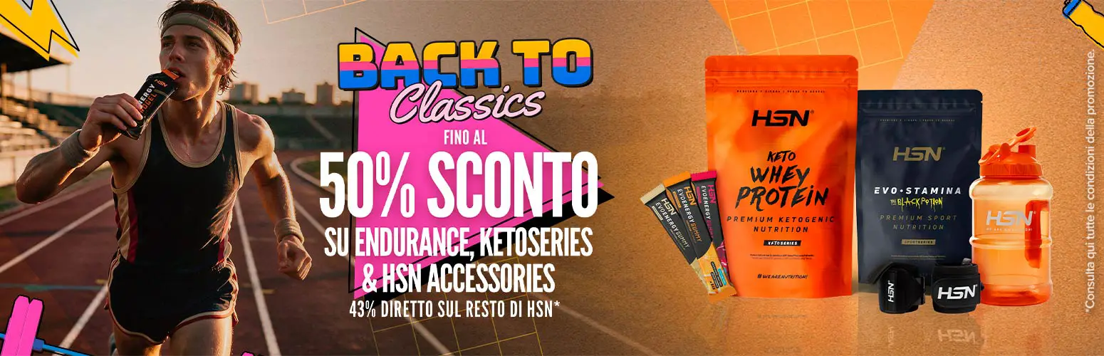 Fino al 50% di Sconto su Endurance, KetoSeries & HSN Accessories