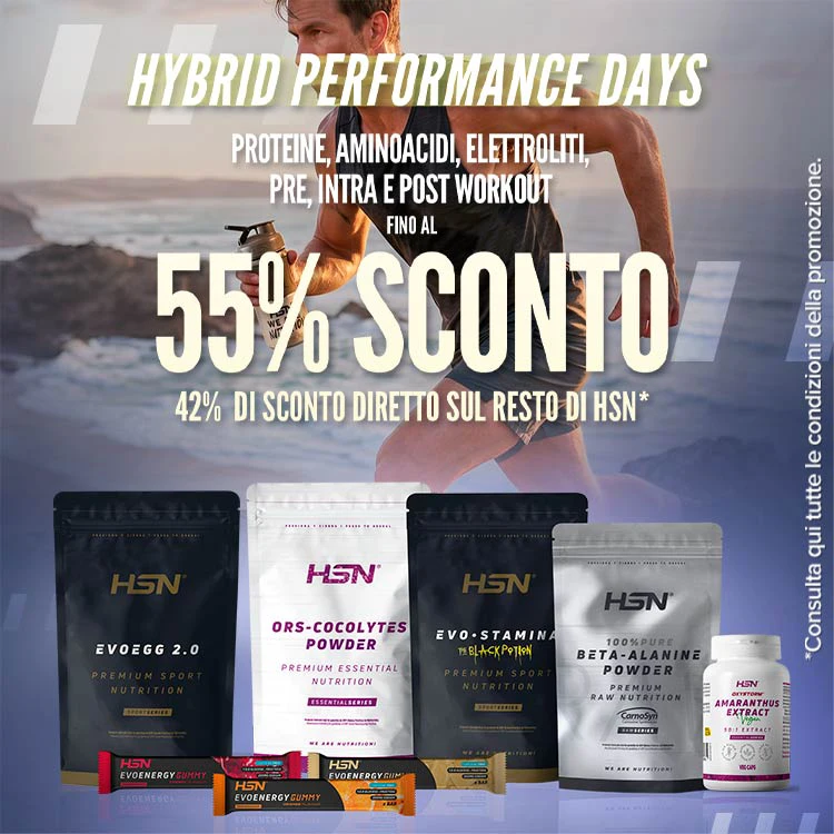 Fino al 55% di Sconto su Proteine, Aminoacidi, Elettroliti, Pre, Intra e Post Workout