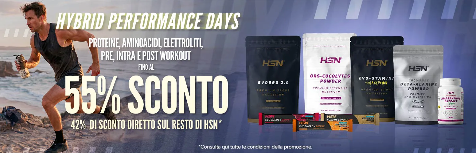 Fino al 55% di Sconto su Proteine, Aminoacidi, Elettroliti, Pre, Intra e Post Workout