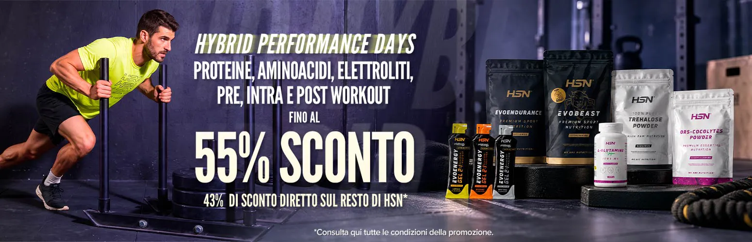 Fino al 55% di Sconto su Proteine, Aminoacidi, Elettroliti, Pre, Intra e Post Workout