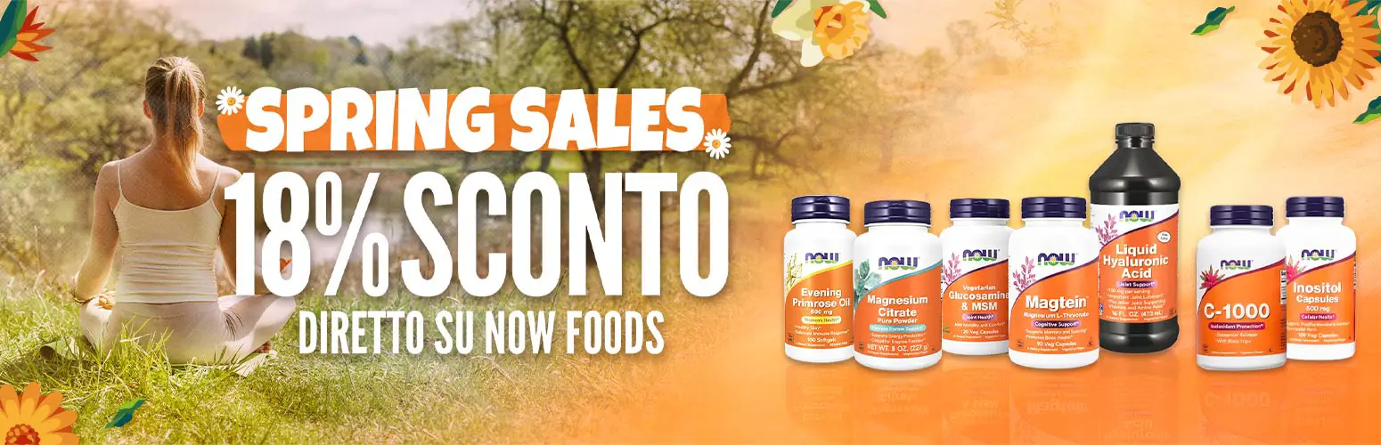 18% di Sconto Diretto su Now Foods