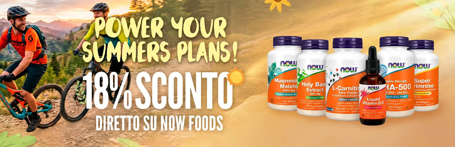 18% di Sconto Diretto su Now Foods