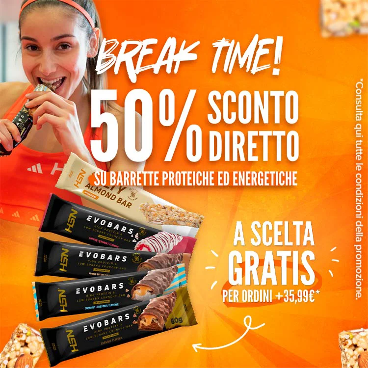 50% di Sconto Diretto su Barrette Proteiche ed Energetiche