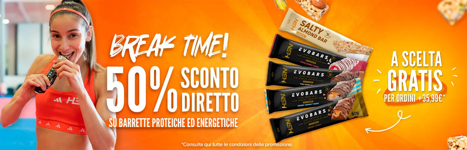50% di Sconto Diretto su Barrette Proteiche ed Energetiche
