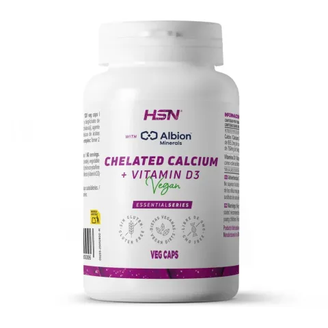 Calcio chelato Albion® Minerals + vitamina D3 vegana (250 mg calcio/1000 UI)