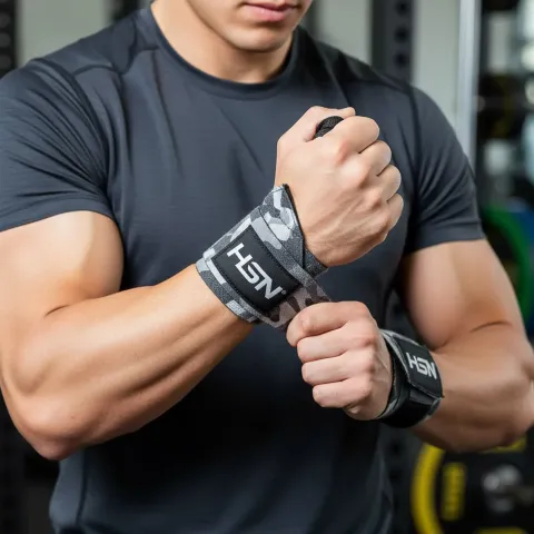 MERCURYAL Polsiere Palestra - Fascette Palestra - Polsini Palestra - Fasce Polsi Palestra - Accessori Fitness, Bodybuilding, Palestra, Calistenics, Crossfit, Gym Per Uomini E Donne (Nero E Blu - 11