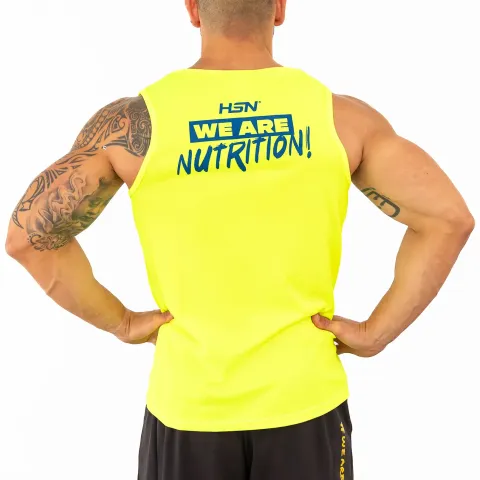 Canotta Da Uomo Giallo Fluorescente Red Tag – Traspirante E Ultra Leggera Per Running E CrossFit