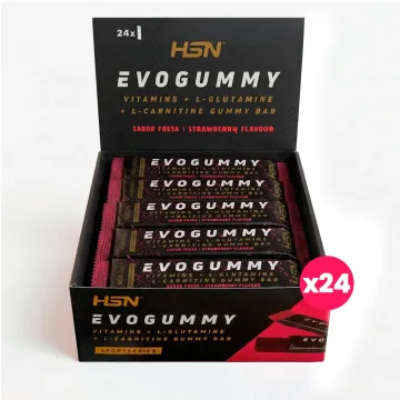 Scatola Evogummy recovery gummy bar fragola - 24x30g
