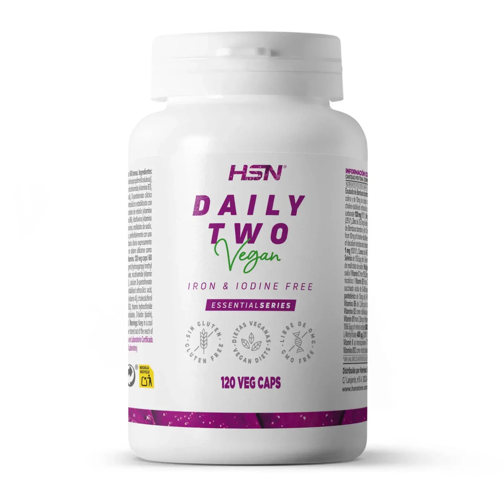 DAILY TWO MULTIVITAMINICO (SENZA FERRO NÉ IODIO) - 120 veg caps