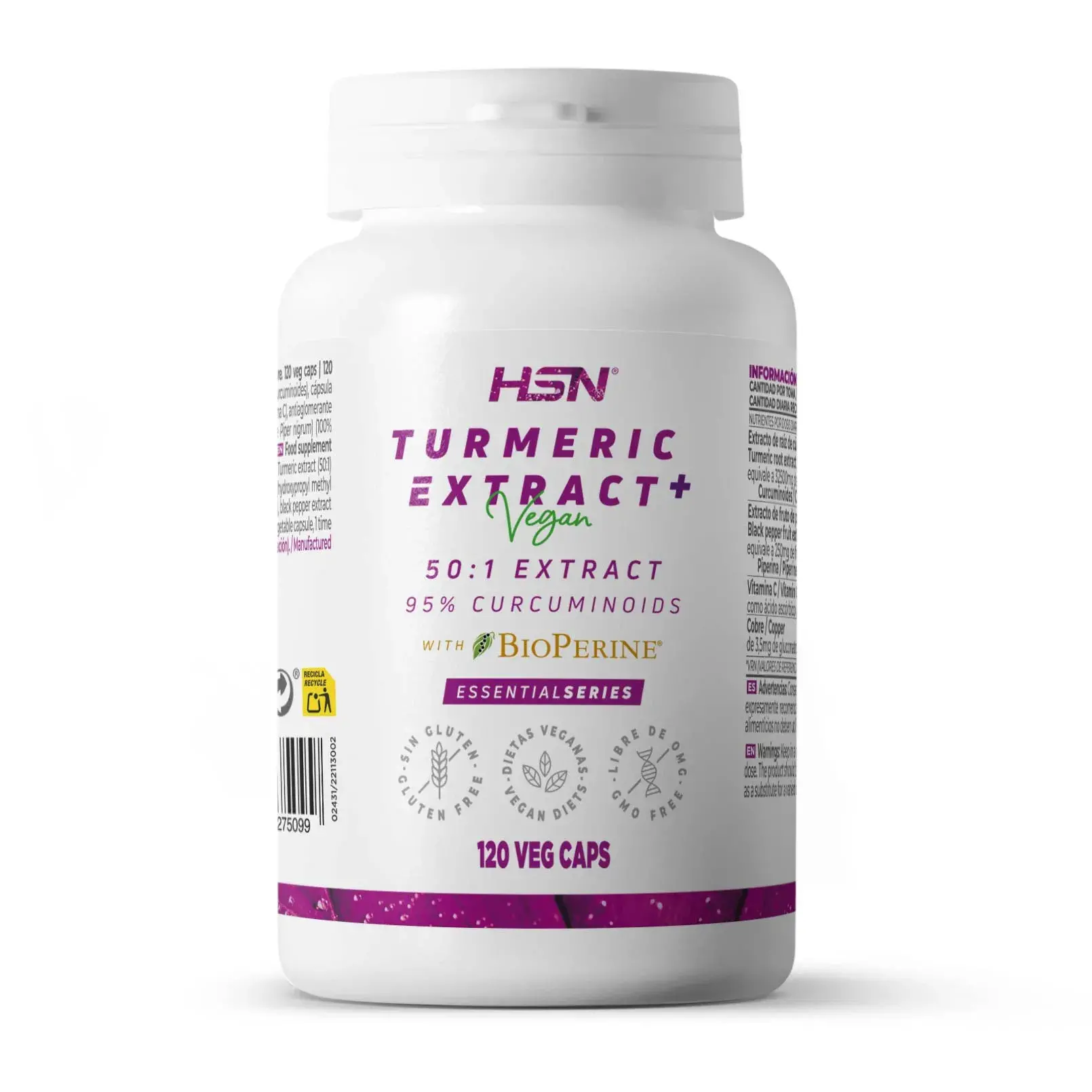 ESTRATTO DI CURCUMA (50:1) 650mg +  BioPerine® - 120 veg caps