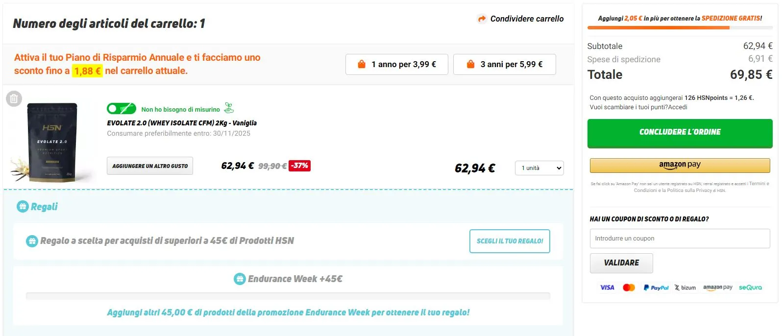 Dati di Consegna e Conferma