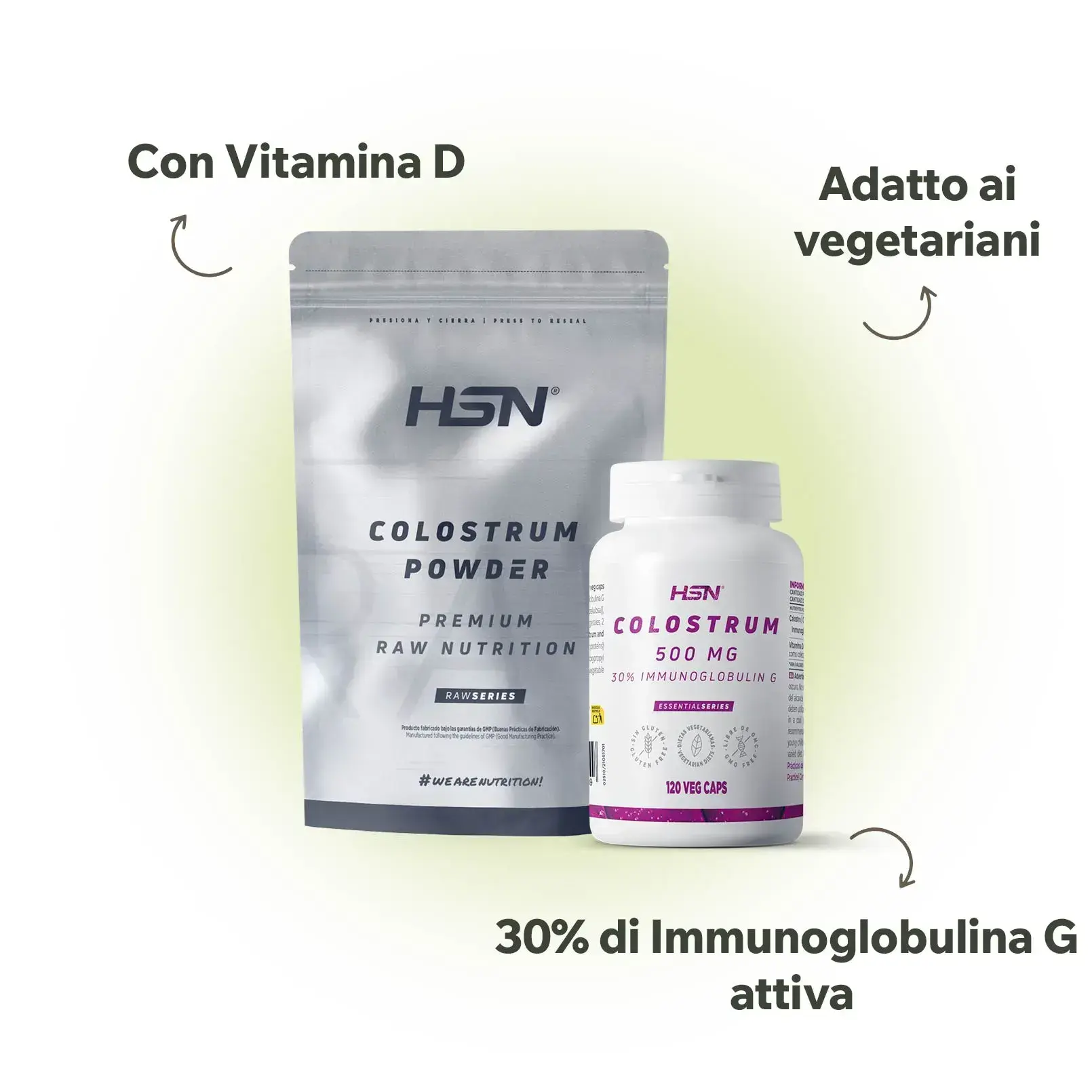 Colostro bovino in capsule con vitamina D3
